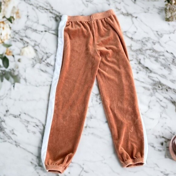 Monrow Velour High Waist Vintage Sweatpants Size XS Dry Rose Natural MSRP $158 - Picture 7 of 14